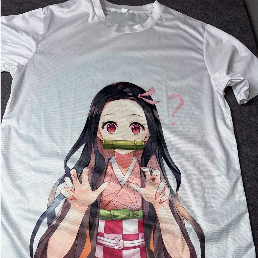 Demon Slayer Rengoku Akaza Men's M T-shirt Double-sided Manga Anime